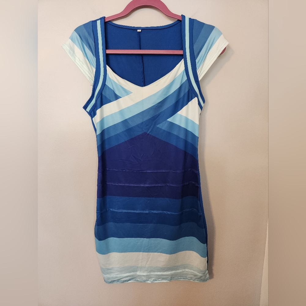 Blue cocktail dress